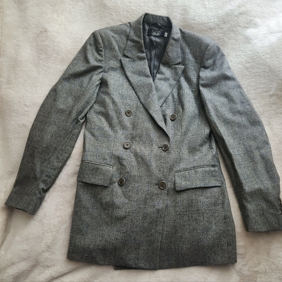 Alberto Aspesi Women’s Set Plaid Double-Breasted Blazer + Pants Sz US XL/ It 48 - Picture 13 of 16